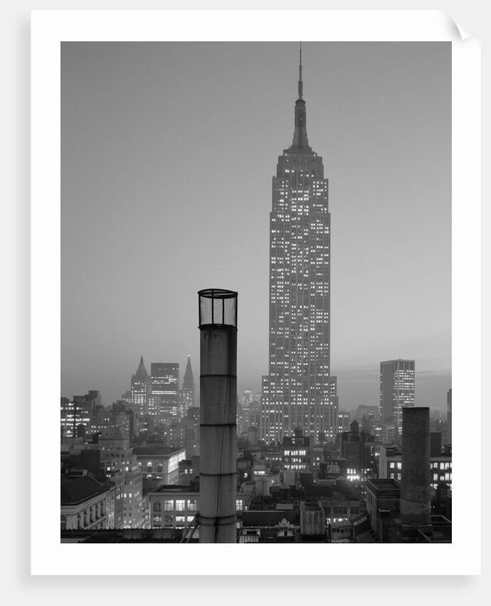 Empire State Building at Night by Anonymous