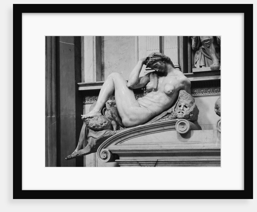 Detail of Night from the Tomb of Giuliano de' Medici by Michelangelo Buonarroti