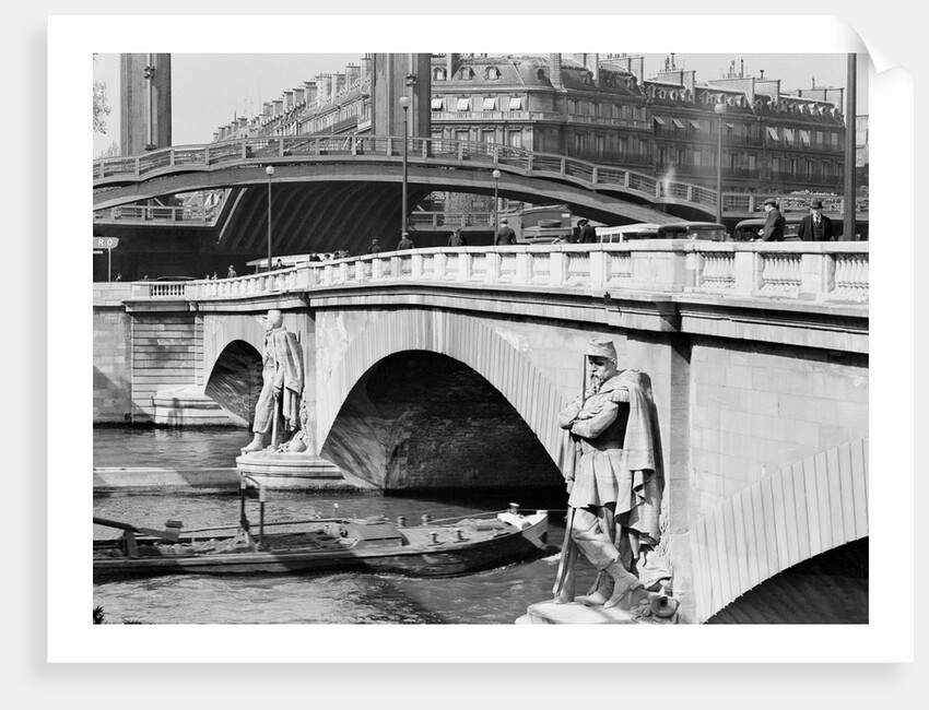 View of Bridge Along the Seine by Anonymous
