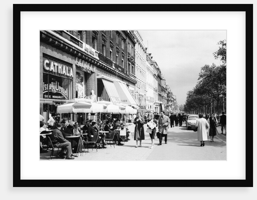 Sidewalk Cafe on the Champs-Elysees in Paris by Anonymous