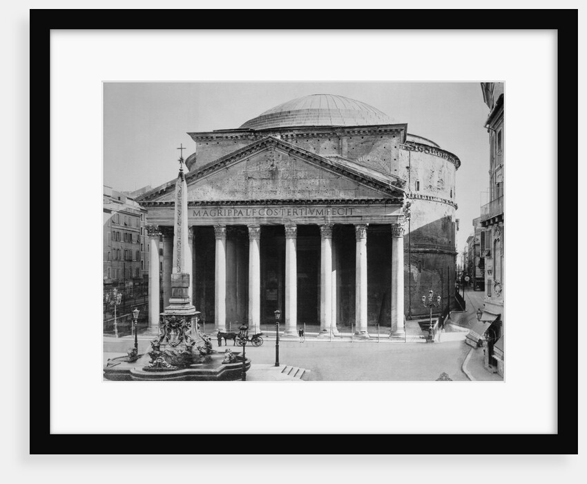 Pantheon and Obelisk Fountain in Piazza della Rotonda by Anonymous