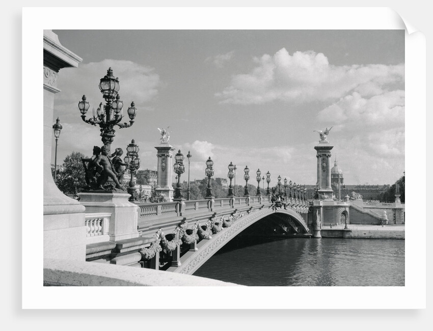View of Pont Alexander III Bridge Scene by Anonymous