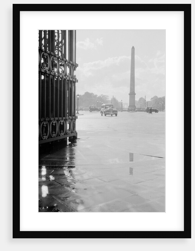Place de la Concorde with Automobile in Foreground by Anonymous