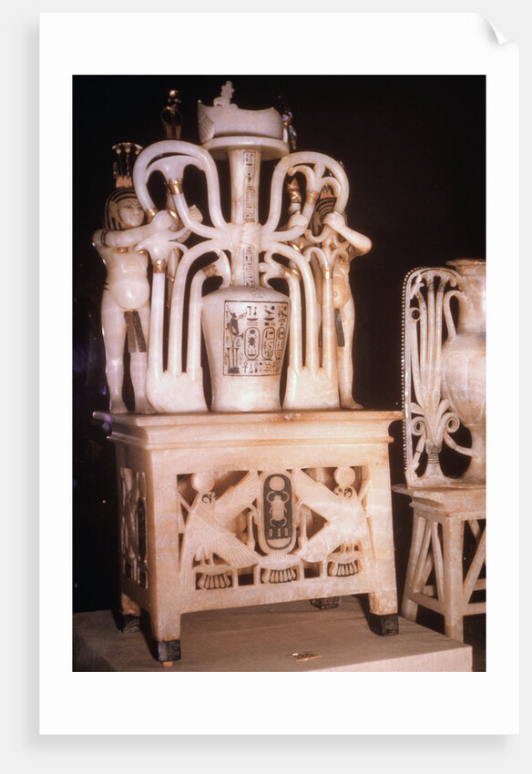Calcite Perfume Jar from the First Outermost Shrine in the Tomb of Tutankhamun by Anonymous