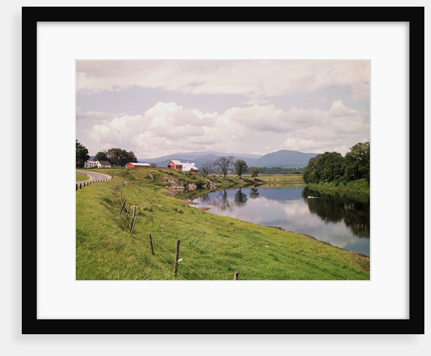 Connecticut River and Farm by Anonymous
