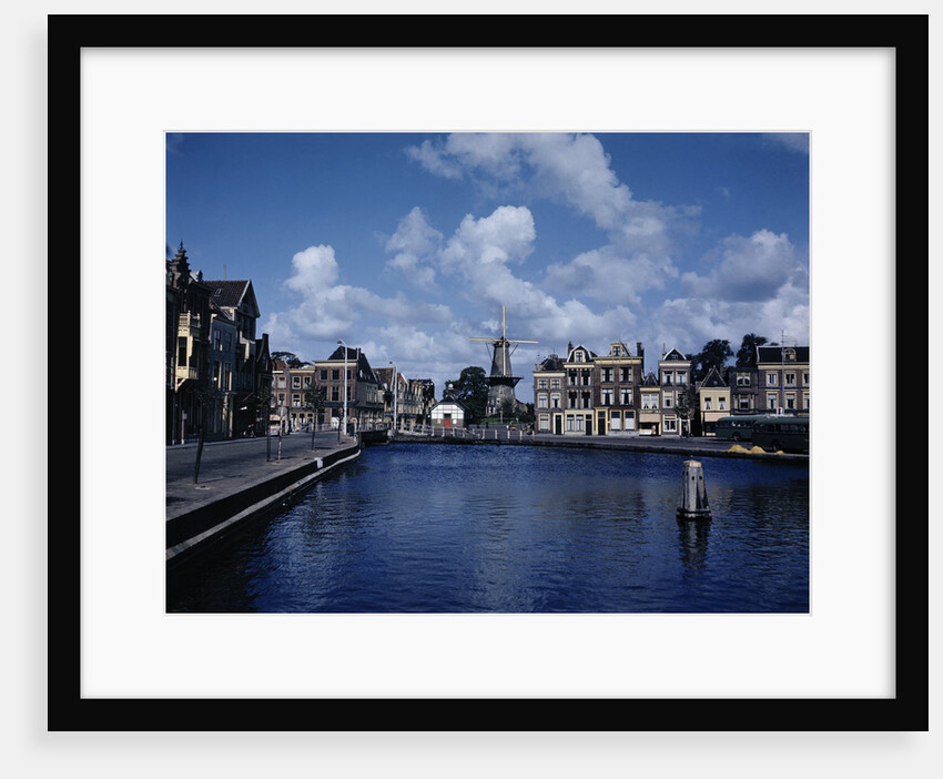 Waterfront Scene in Leiden by Anonymous