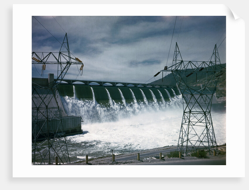 Water Flowing Over Spillway of Grand Coulee Dam by Anonymous