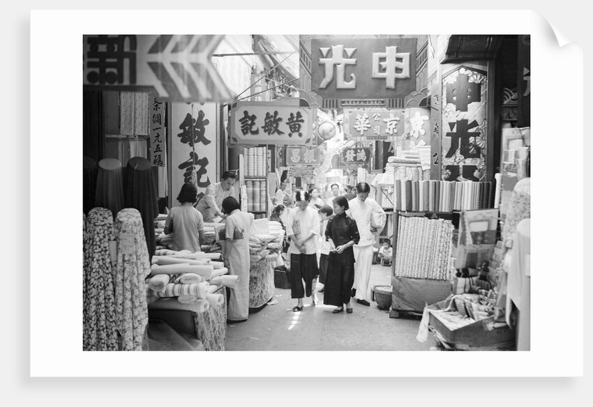 People Shopping in Market by Anonymous