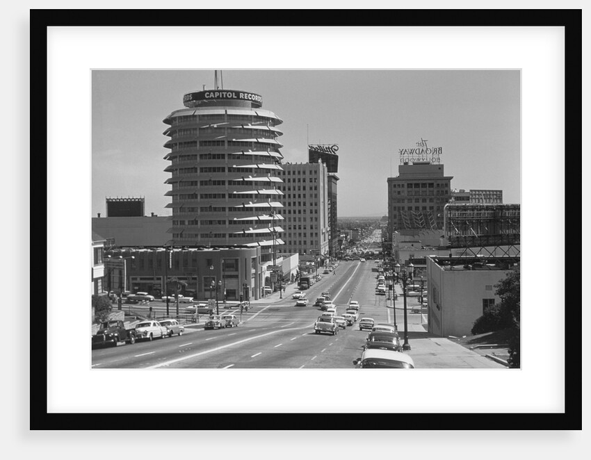 Capitol Records Building on Hollywood Street by Anonymous