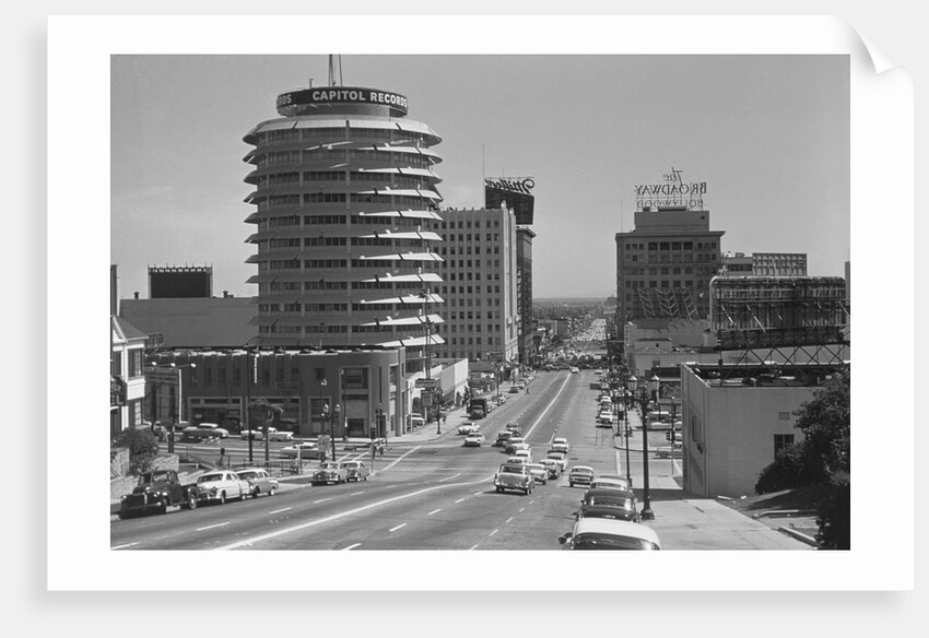 Capitol Records Building on Hollywood Street by Anonymous