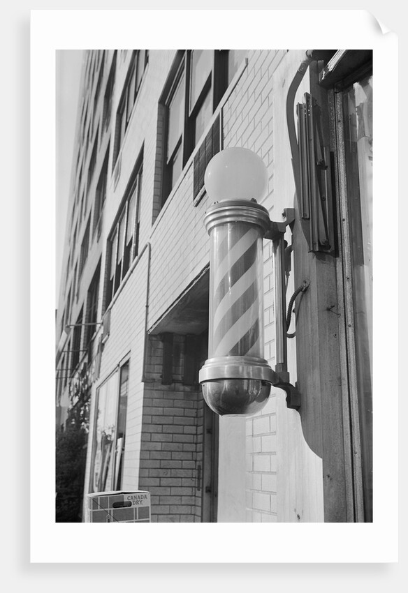 Barber Pole Outside of Shop by Anonymous