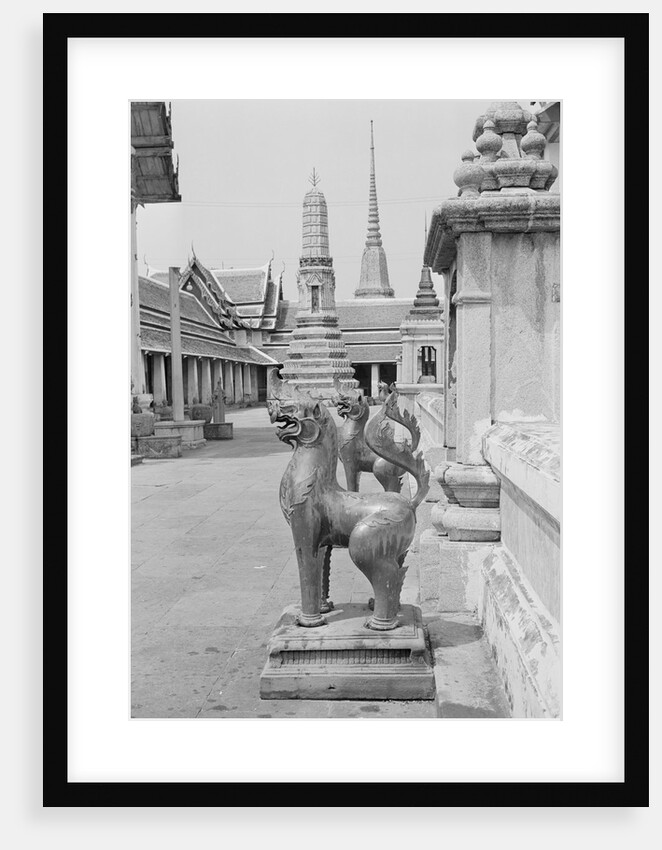 Statues and Bangkok Buildings by Anonymous