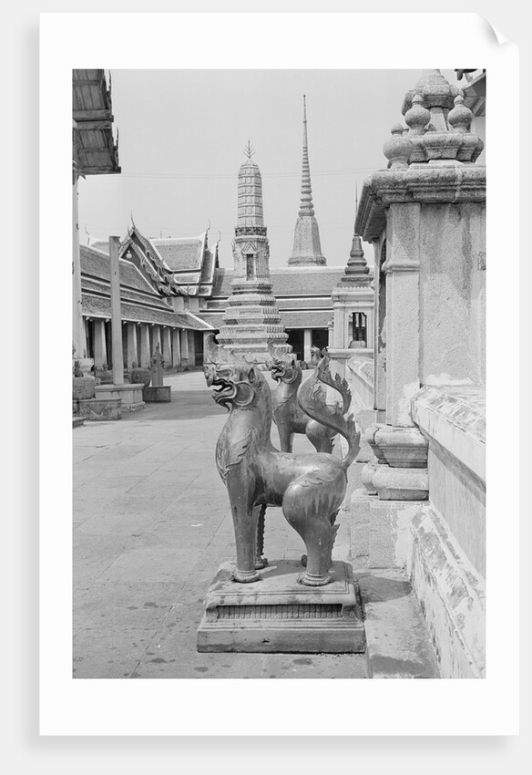 Statues and Bangkok Buildings by Anonymous