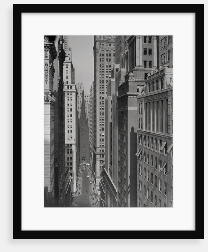 Aerial View of Buildings on Wall Street near Trinity Church by Anonymous