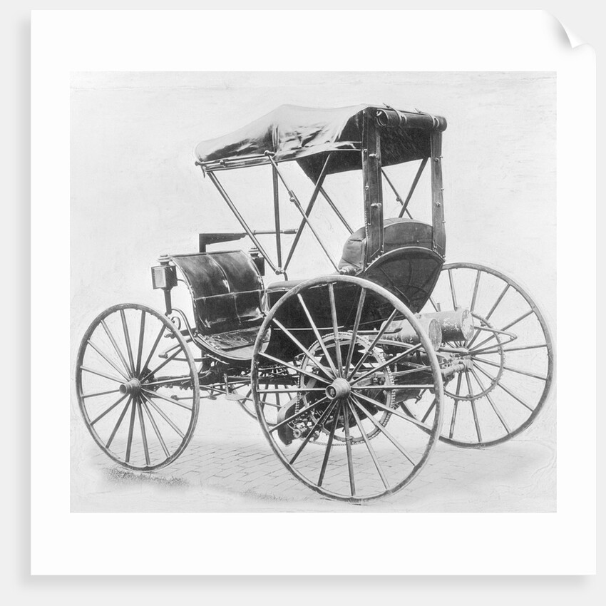 View of First Internal Combustion Motor Car by Anonymous
