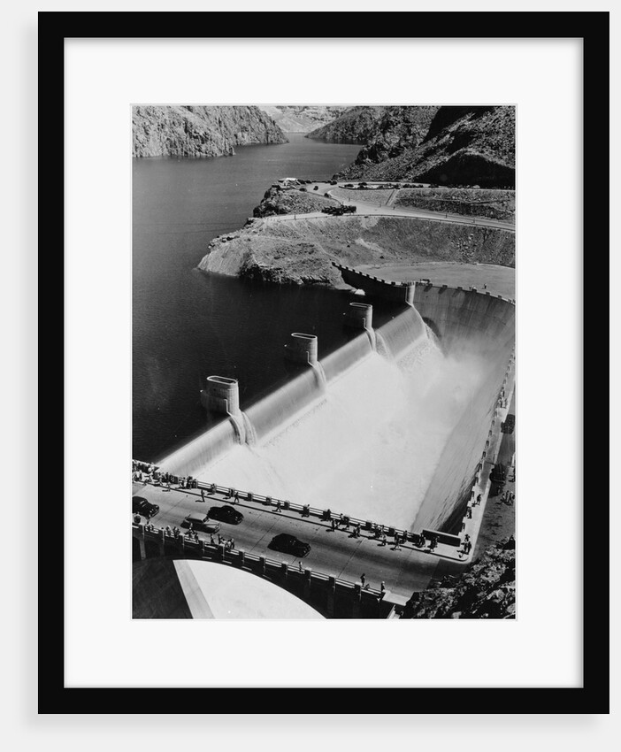 Lake Mead Flowing Over Boulder Dam by Anonymous