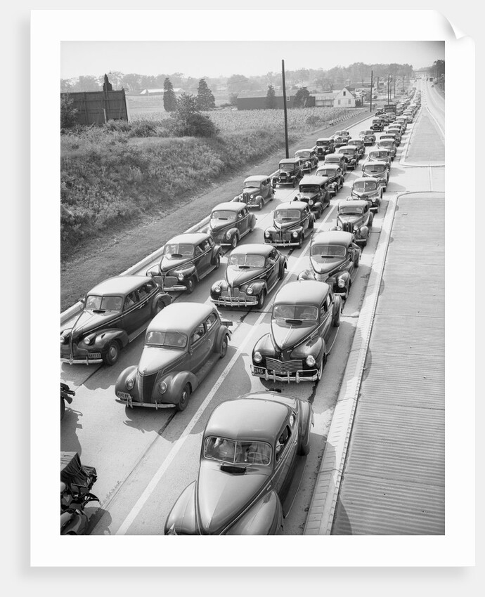 View of Cars in Heavy Traffic on Highway by Anonymous