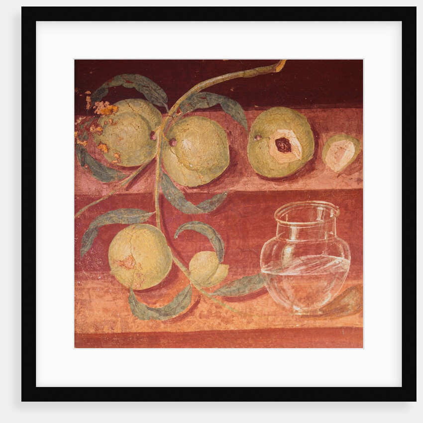 Fresco of Water Pot and Fruit in Pompeii Kitchen by Anonymous