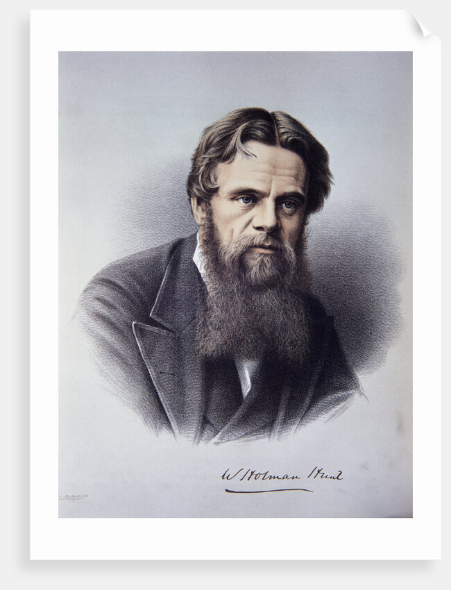 Lithographed Portrait of William Holman Hunt by Anonymous