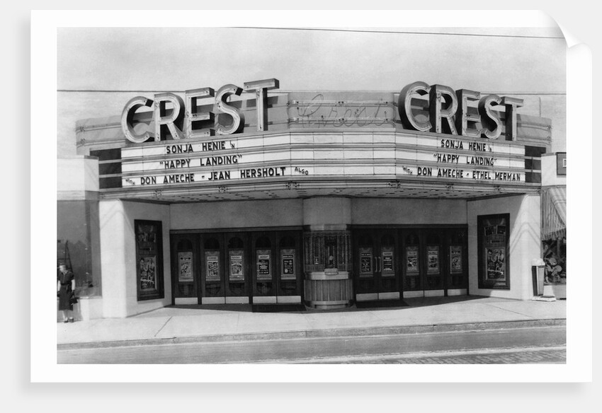 Entrance of Crest Theater by Anonymous