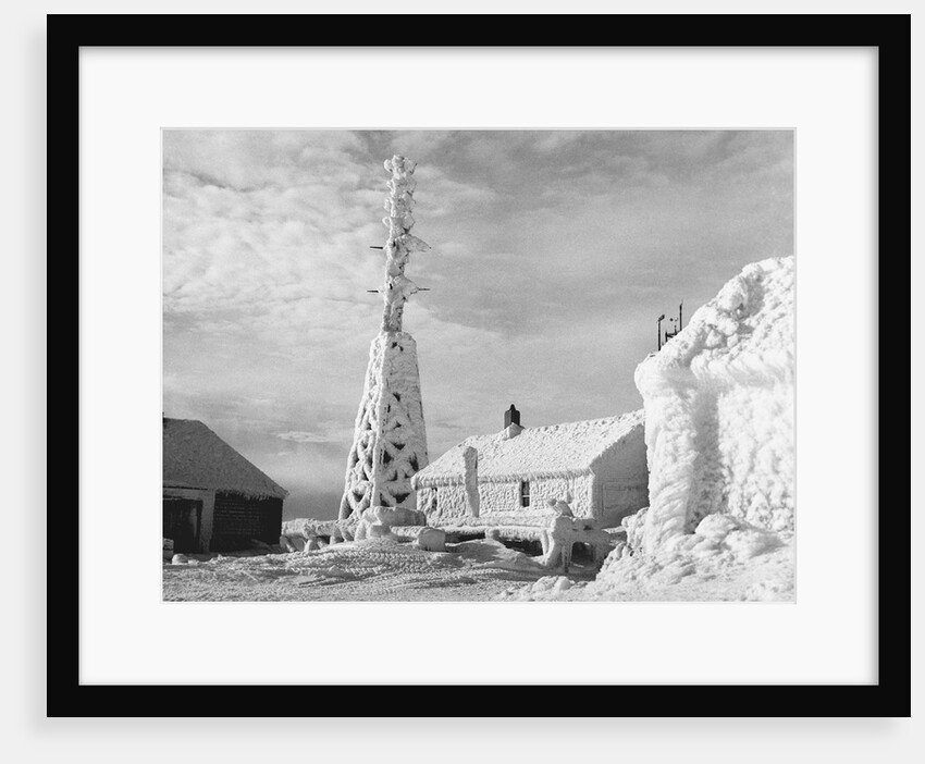 Ice Encrusted Building Atop Mount Washington by Anonymous