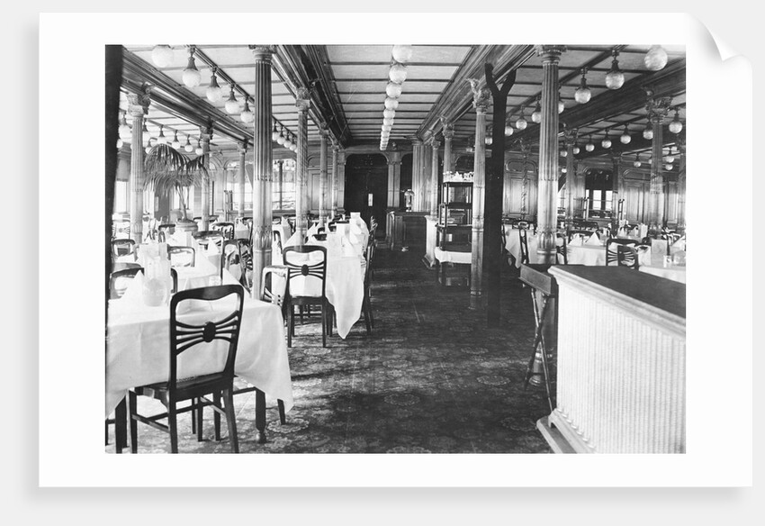Elegant Dining Area on Shipboard by Anonymous