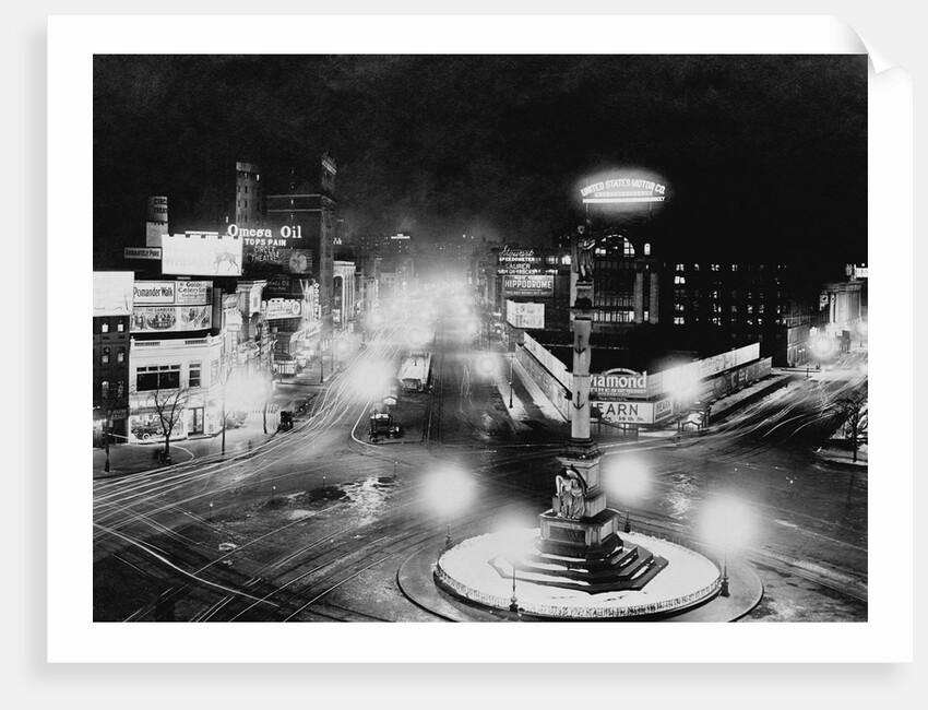Columbus Circle with Night Lights by Anonymous