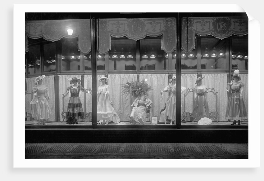 Dress Display in a Store Window by Anonymous
