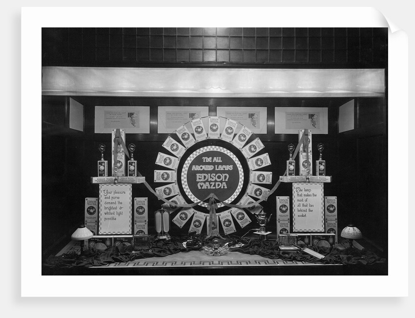 Window Display for Edison Mazda Lamps by Anonymous