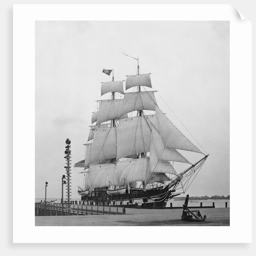 Whaling Ship at a Dock by Anonymous