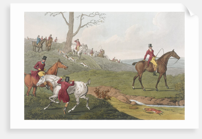 Huntsmen Remount as a Fox Breaks Cover by Anonymous