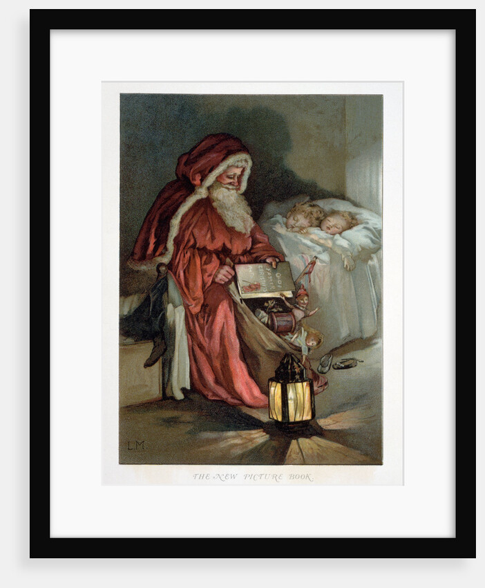 Illustration Entitled The New Picture Book Depicting a Visit from Santa by Anonymous