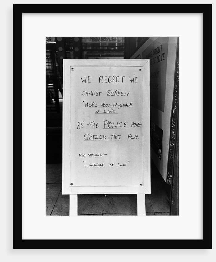 Sign Outside Sex Cinema by Anonymous