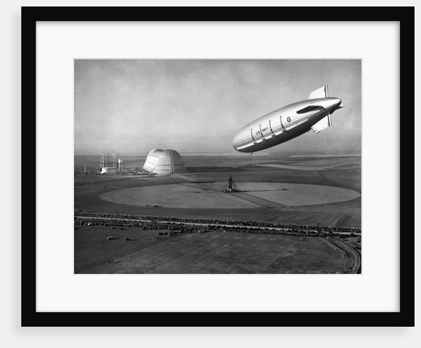The Macon Approaches an Airfield by Anonymous