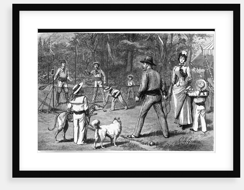 Edward Prince of Wales Playing Tennis in 1883 by Anonymous