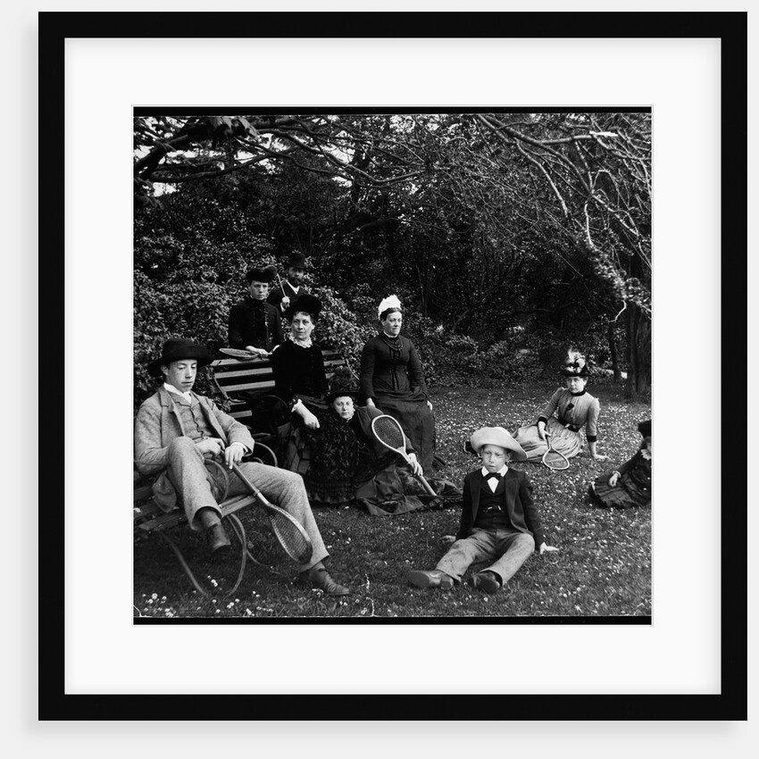 Group of People With Tennis Rackets by Anonymous