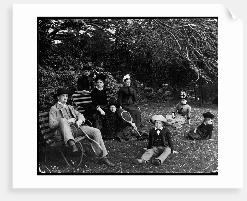 Group of People With Tennis Rackets by Anonymous