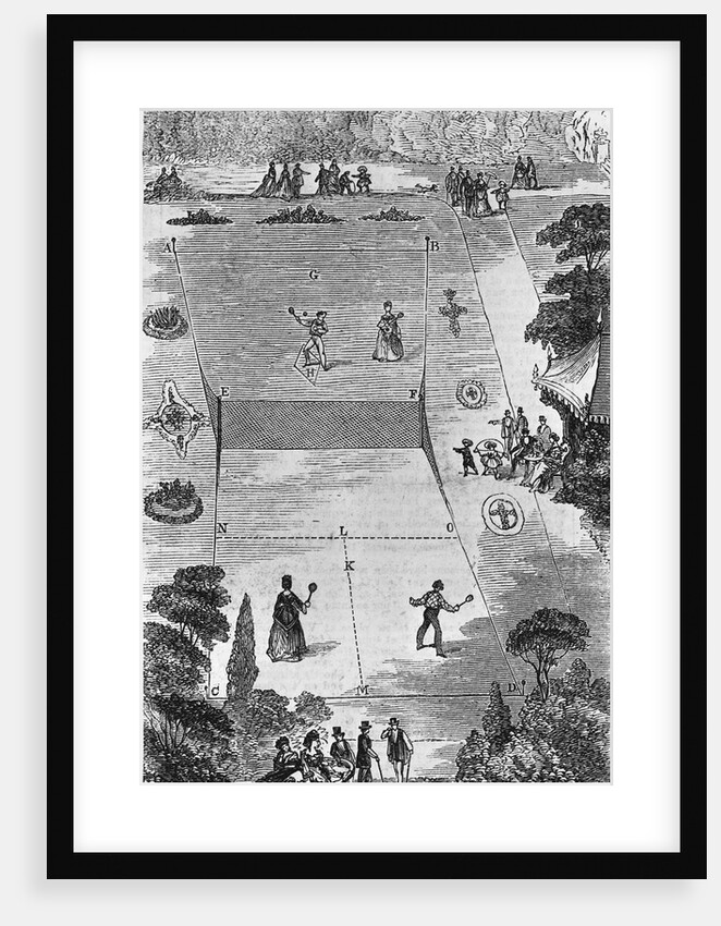Illustration of How to Play Lawn Tennis, 1874 by Anonymous