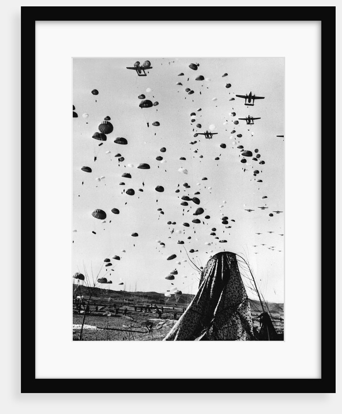 Troops Parachuting Into Korea by Anonymous
