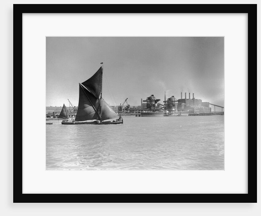 Sailboat Passes Ford Motor Works by Anonymous