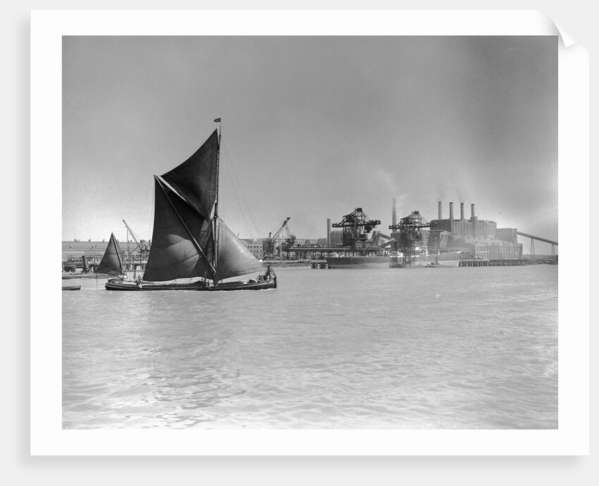 Sailboat Passes Ford Motor Works by Anonymous