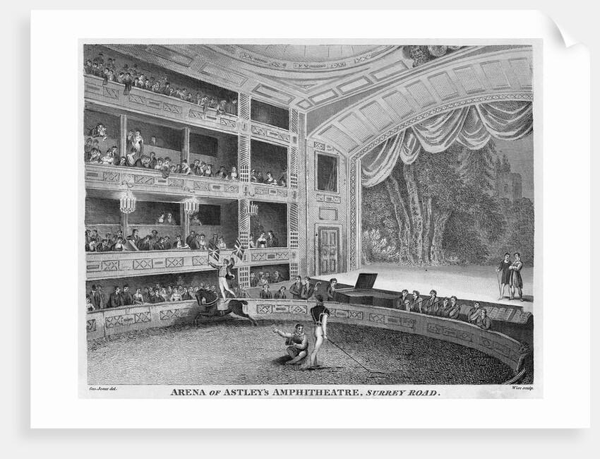 Arena of Astley's Amphitheatre, Surrey Road Illustration by Anonymous