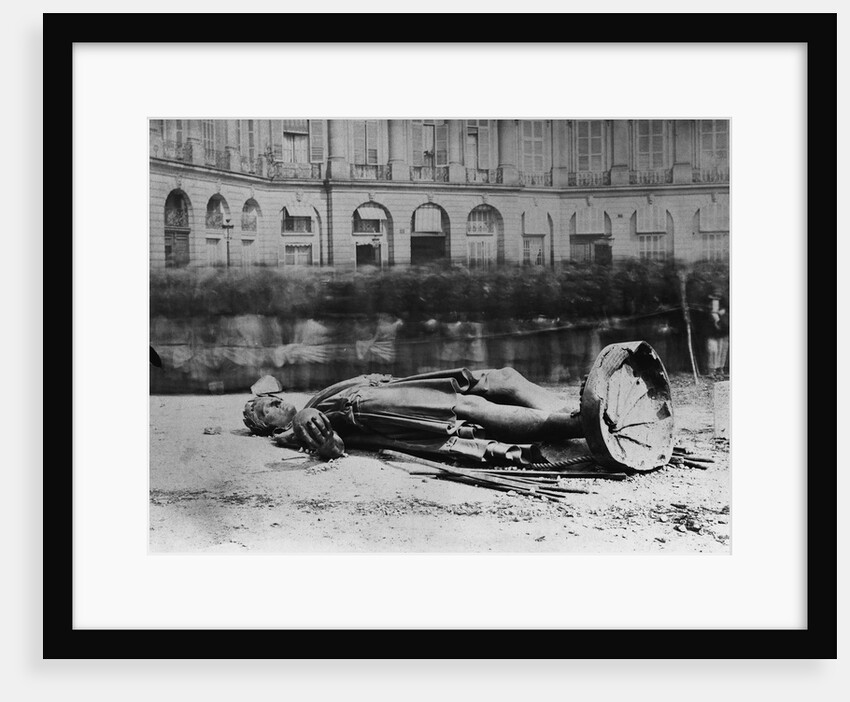 Dismantled Statue of Napoleon in Paris, 1871 by Anonymous