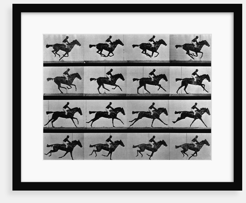 Man Riding Galloping Horse by Anonymous