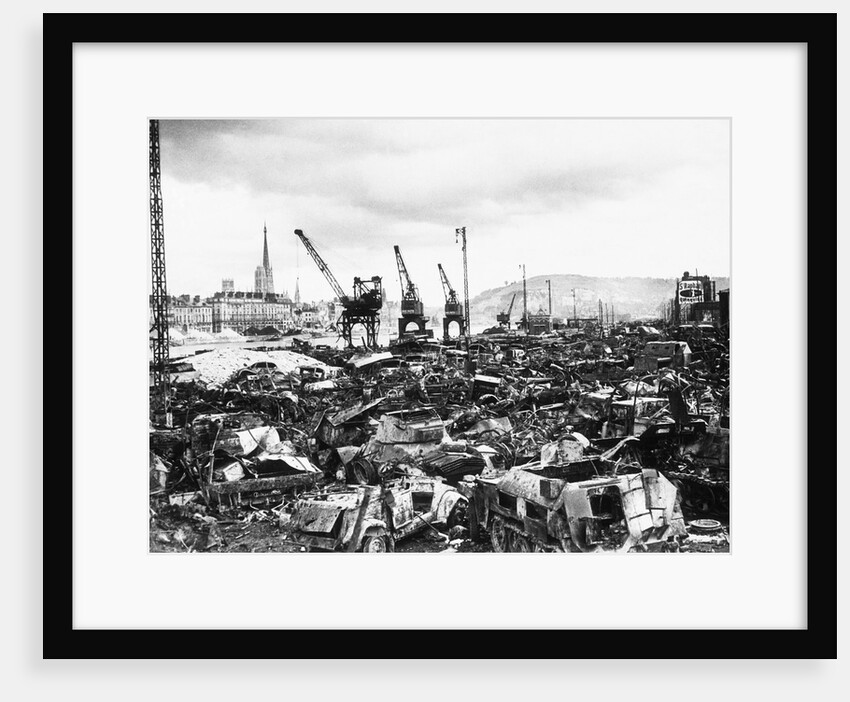 A Military Scrapyard, Rouen Docks by Anonymous