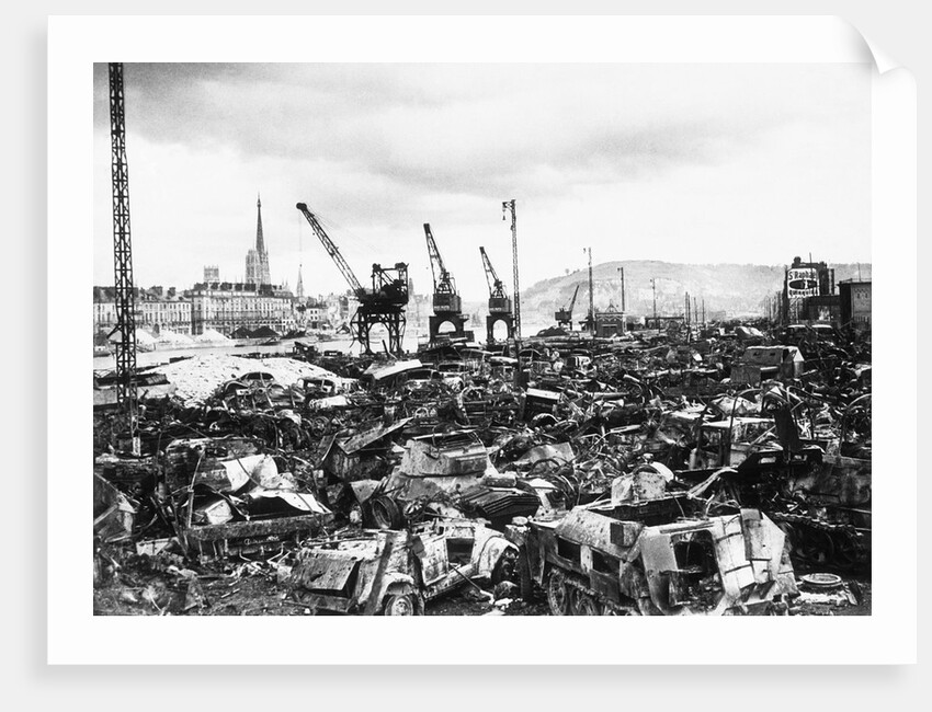 A Military Scrapyard, Rouen Docks by Anonymous
