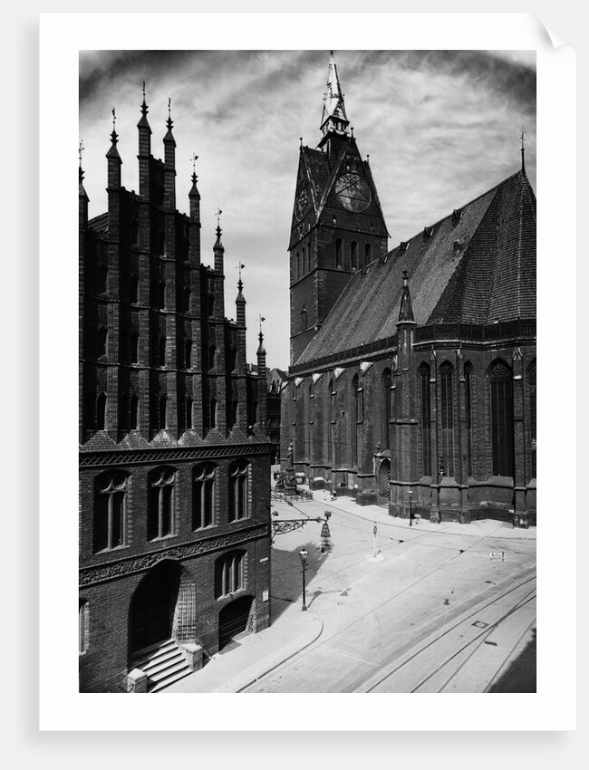 Hannover Town Hall and Church by Anonymous