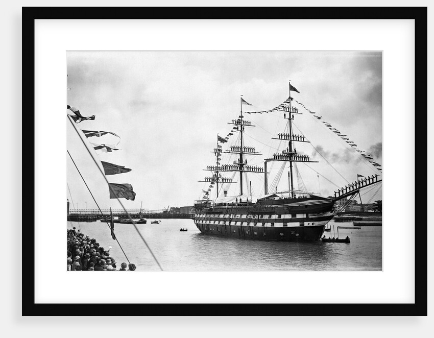 Cadets Man Yards of HMS Worcester by Anonymous