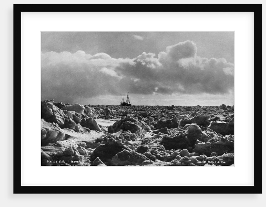 Sailing Ship Amid Sea Ice by Anonymous