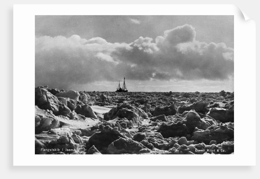 Sailing Ship Amid Sea Ice by Anonymous